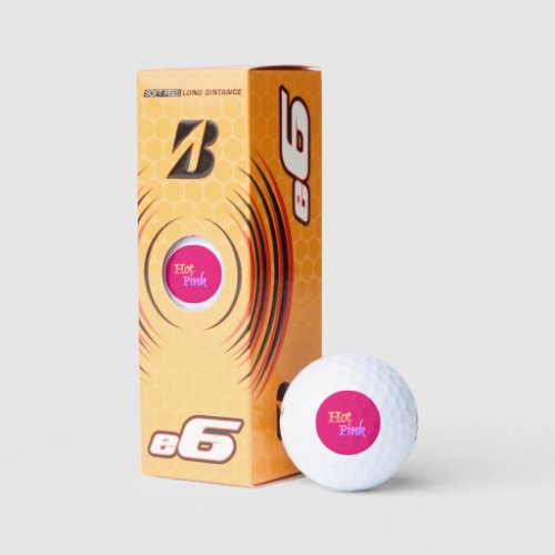 Hot Pink Bridgestone e6 golf balls 3 pk