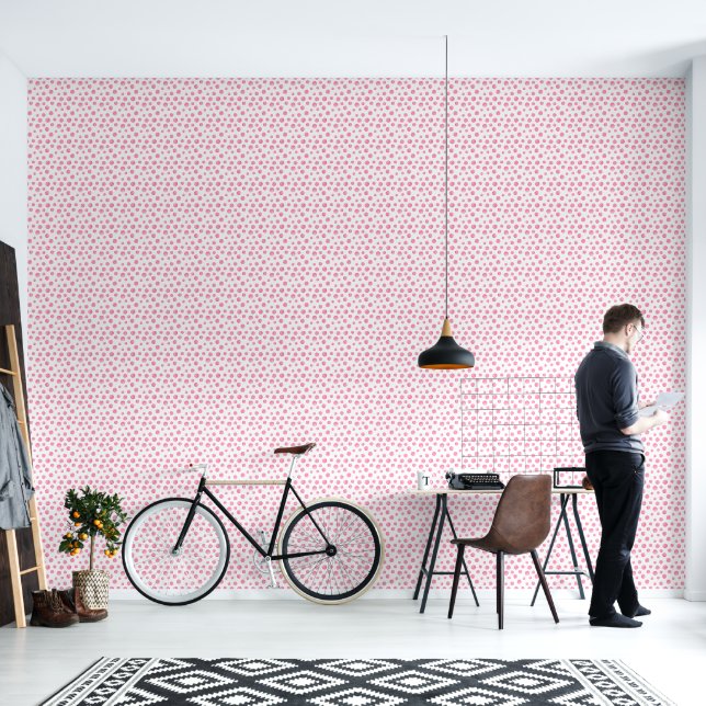 Hot Pink Bubble Bubbles Wall Covering  Wallpaper (Living Room)