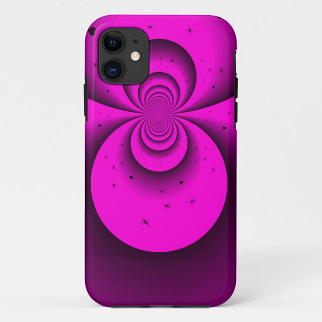 HOT PINK BUBBLE PHONE CASE (Back)
