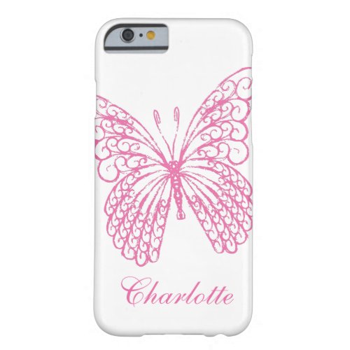 Hot Pink Butterfly iPhone 6 Case