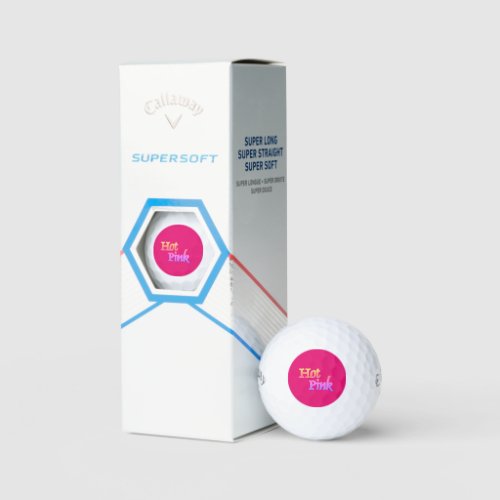 Hot Pink Callaway Supersoft golf balls 3 pk