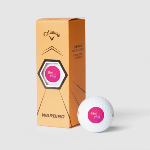 Hot Pink Callaway Warbird distance golf balls 3 pk