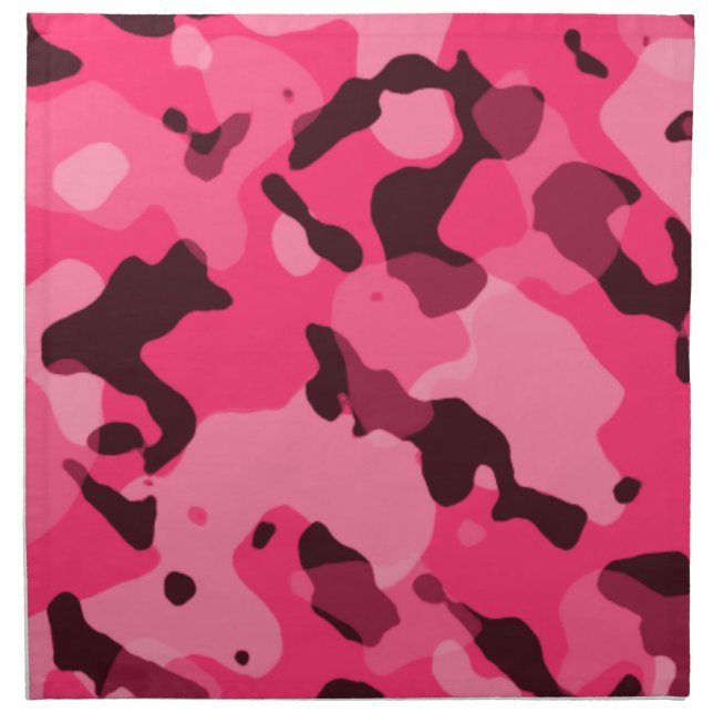 Hot Pink Camo; Camouflage Napkin (Front)