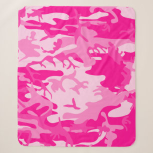 hot pink camo camouflage sherpa blanket