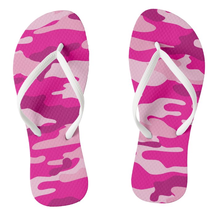 pink camo flip flops