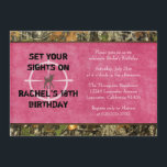 Hot Pink Camo Photo Birthday Invitation - funny<br><div class="desc">If you need custom colors or assistance in creating your design,  feel free to contact me at zazzlepartydepot@gmail.com. I look forward to hearing from you!</div>