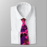 Hot Pink Camo Tie<br><div class="desc">Cool hot pink purple and black camouflage pattern.</div>