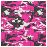 hot pink camouflage black white camo fabric