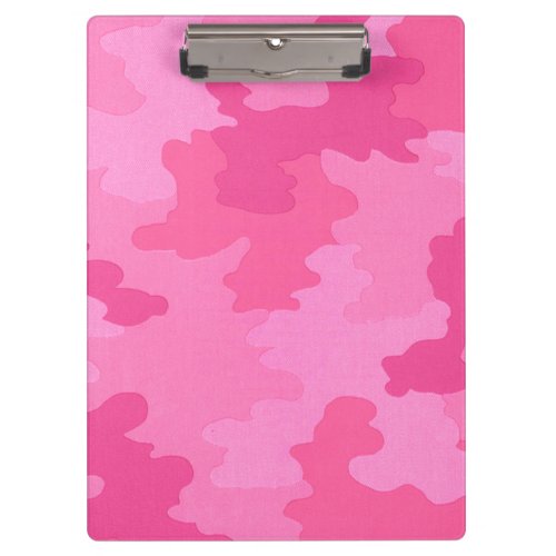 Hot Pink Camouflage Clipboard