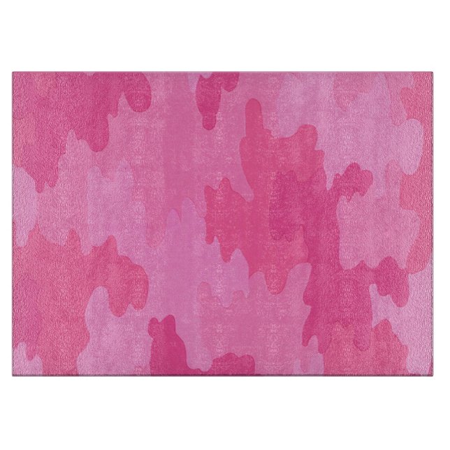 Hot Pink Camouflage Cutting Board (Front)