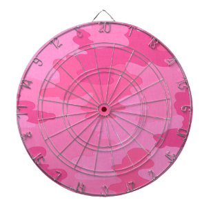 Hot Pink Camouflage Dart Board