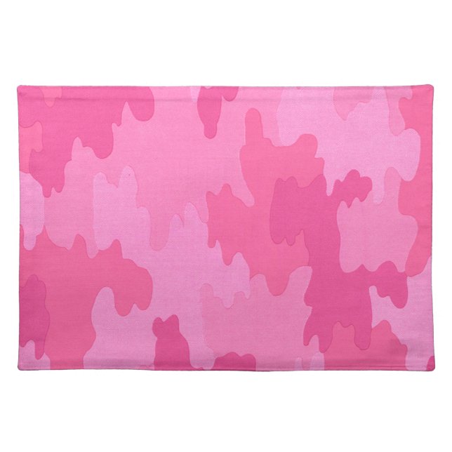 Hot Pink Camouflage Placemat (Front)