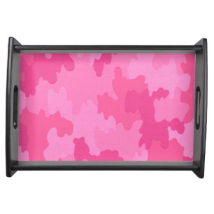 Hot Pink Camouflage Serving Tray