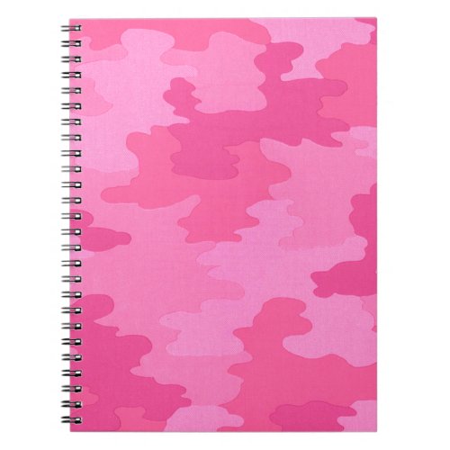 Hot Pink Camouflage Spiral Notebook