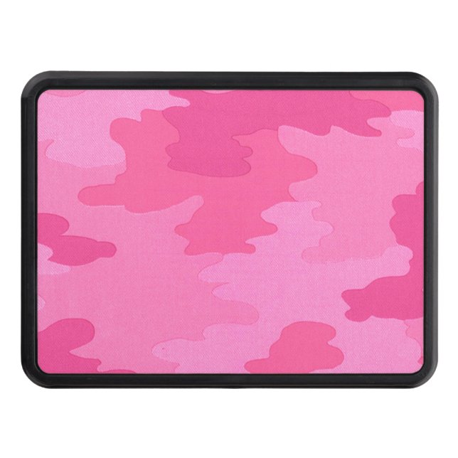 Hot Pink Camouflage Trailer Hitch Cover (Front)
