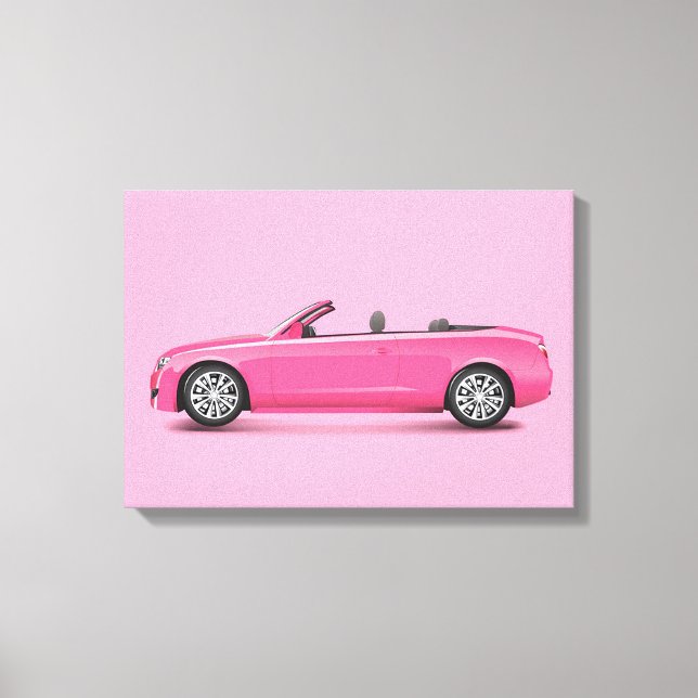 Hot Pink Car Canvas Print (Front)