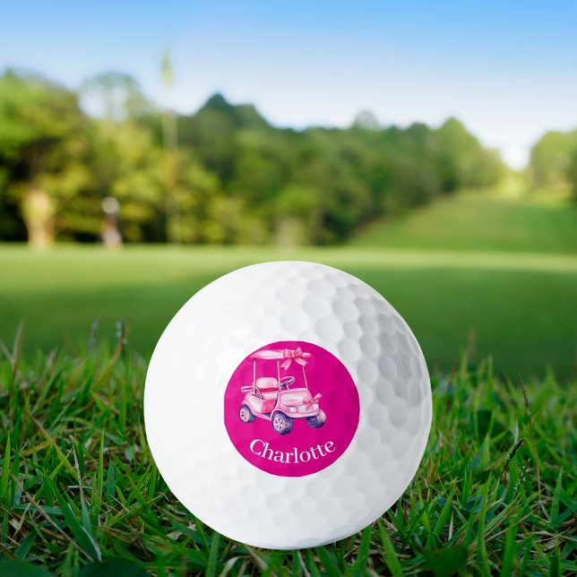 Hot pink cart name  golf balls (Creator Uploaded)