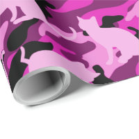 Hot Pink Retro Modern Starburst Pattern Wrapping Paper