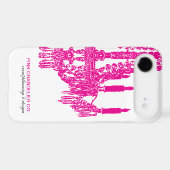 "Hot Pink Chandelier Pattern" Case-Mate iPhone Case (Back (Horizontal))