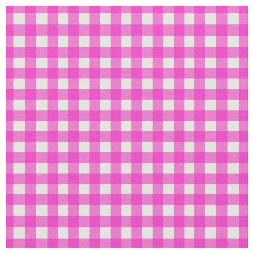 Hot Pink Checked Gingham for Home Canning Lids Fabric