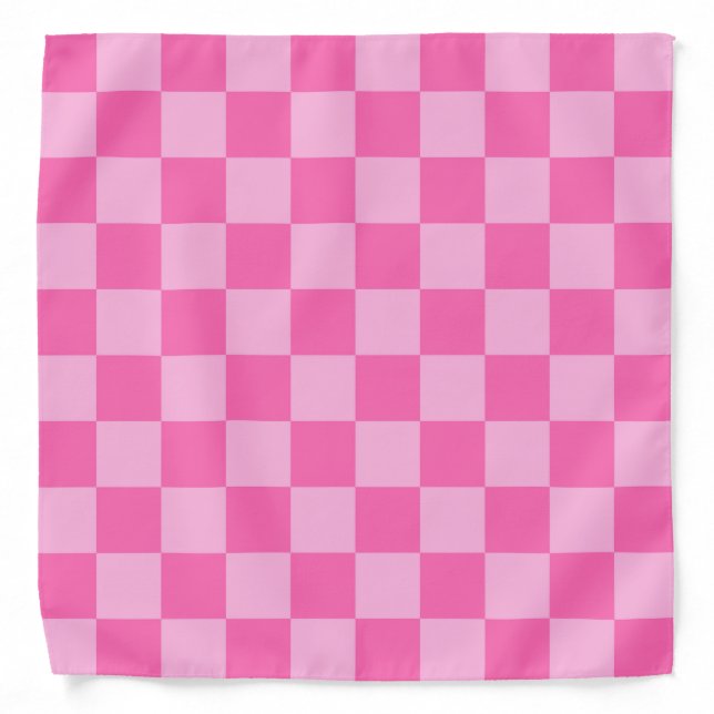 Hot Pink Checkerboard Bandana (Front)
