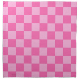 Hot Pink Checkerboard Cloth Napkin