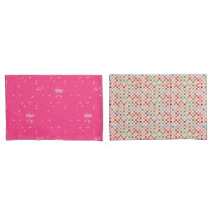 Hot Pink + Checkered Pillowcases