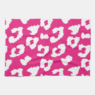 Hot Pink Cheetah Leopard Print Towel