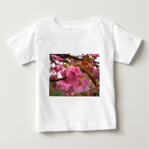 Hot Pink Cherry Blossom Flowers Baby T-Shirt