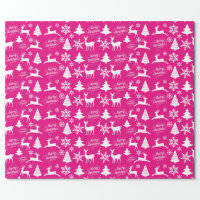 Solid Hot Pink Wrapping Paper / Gift Wrap, Zazzle