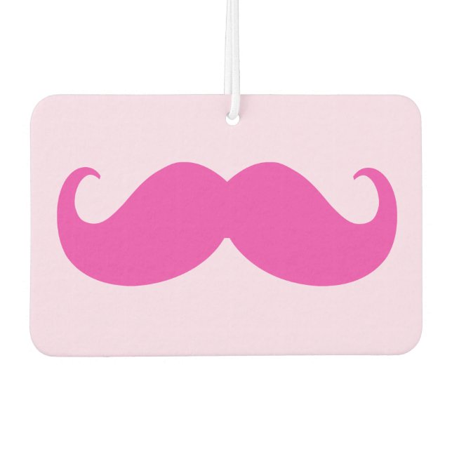 Hot Pink Classic Mustache Air Freshener (Front)