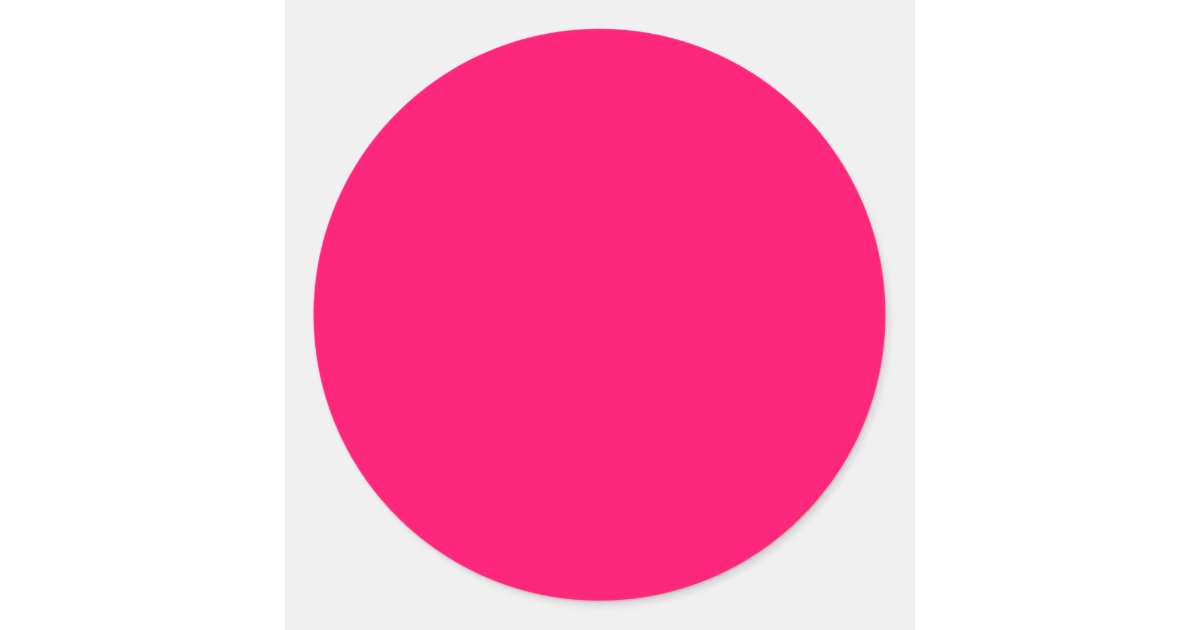 Hot Pink Classic Round Sticker | Zazzle