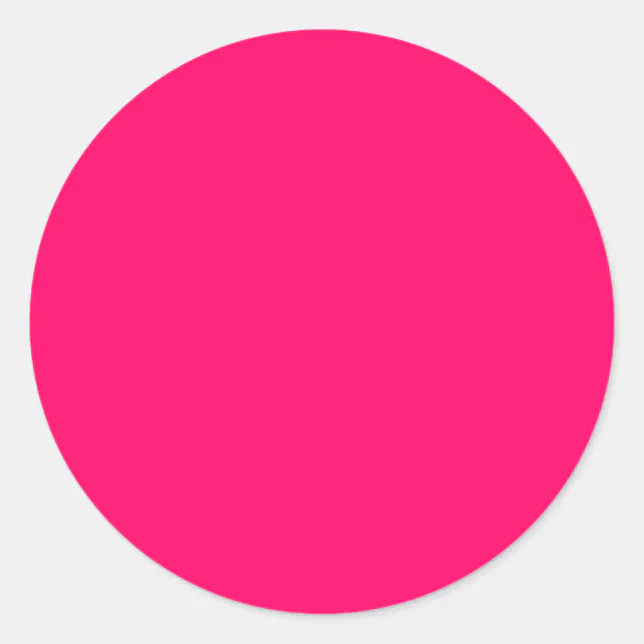 Hot Pink Classic Round Sticker | Zazzle