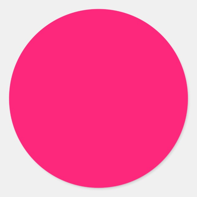 Hot Pink Classic Round Sticker (Front)