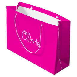 Hot Pink Color Baby Shower Gift Bag