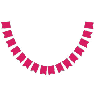 Hot Pink Color Block   Bold Wedding Template Bunting Flags
