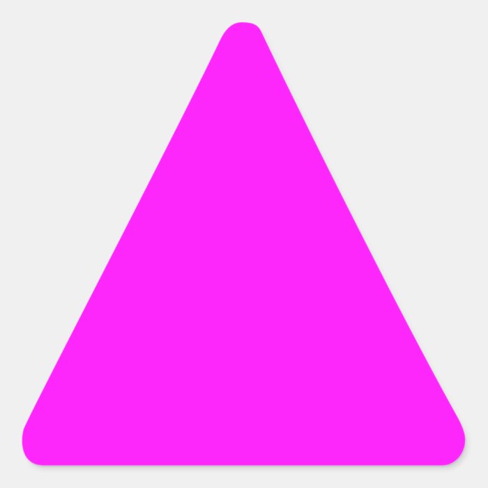 Hot Pink Color Customized Designer Triangle Sticker