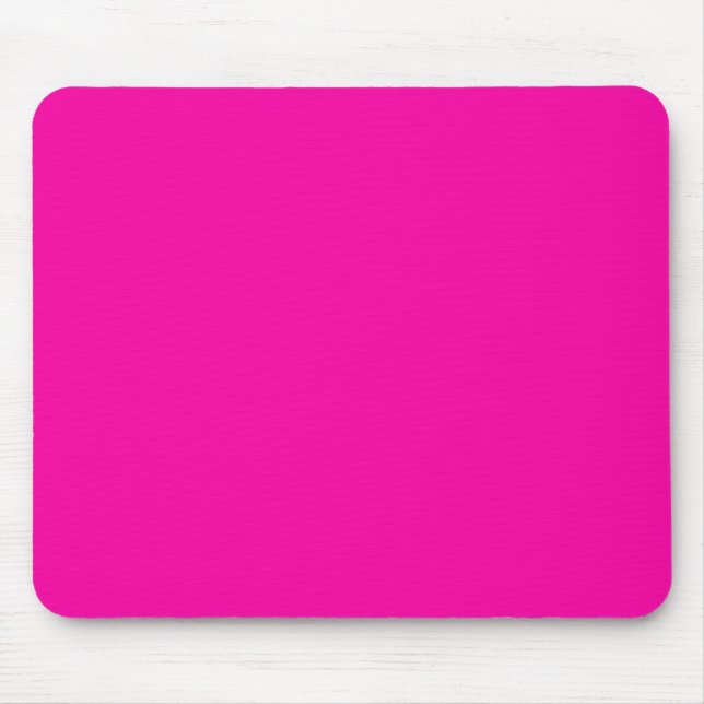 Hot Pink Color Only Custom Design Mouse Pad (Front)