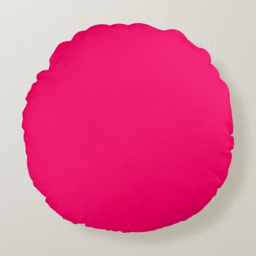 Hot Pink Color Round Pillow