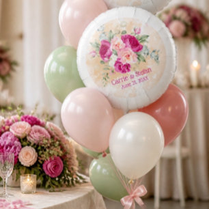 Hot Pink Color Splash Wedding Helium Balloon