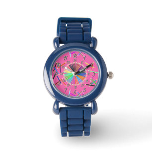 Hot Pink Color Wheel Watch