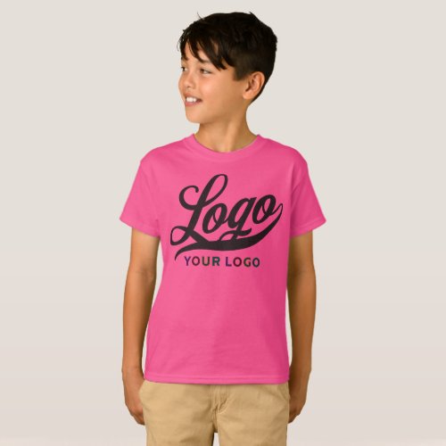 Hot Pink Company Logo Swag Business Kids Boys T_Shirt