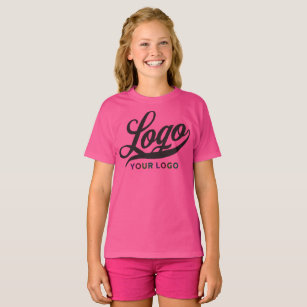 Hot Pink Company Logo Swag Business Kids Girls T-Shirt