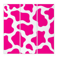 hot pink cow print cute