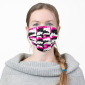 Hot Pink Crazy Cat Lady Funny Cat Lover Adult Cloth Face Mask (Worn)