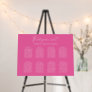 Hot Pink Custom Bridal Shower 8 Seating Chart Foam Board