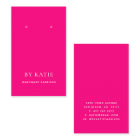 Hot Pink Custom Earring Display Card
