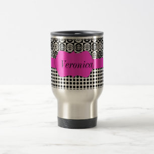 Hot Pink Custom Glam Travel Mug