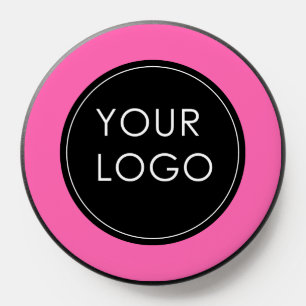 Hot Pink Custom Logo Business Company  PopSocket