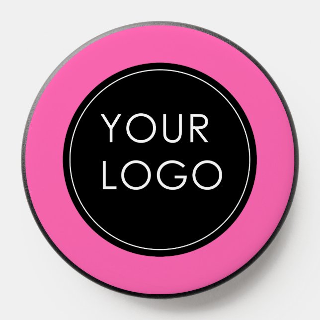 Hot Pink Custom Logo Business Company  PopSocket (Popsocket)
